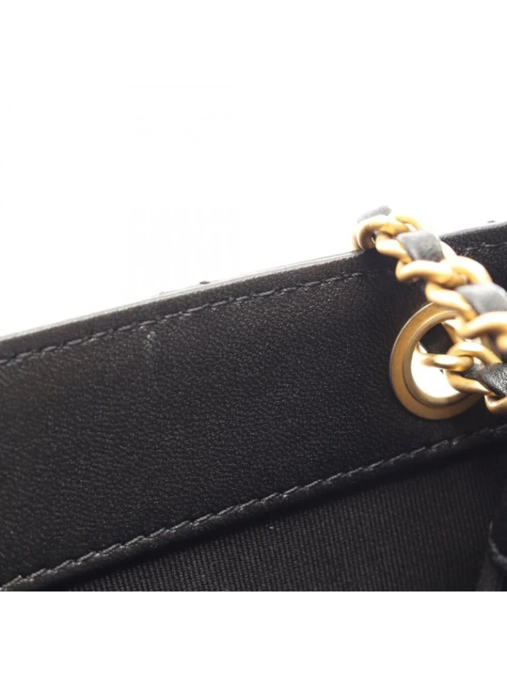 Chanel Shoulder Bag Quilted Flap Black Lambskin Chain